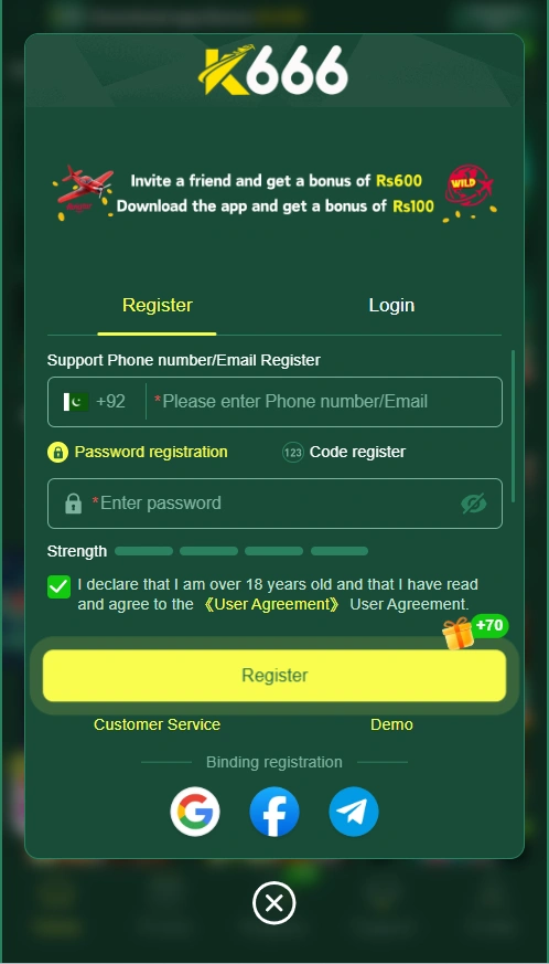 K666 Game login